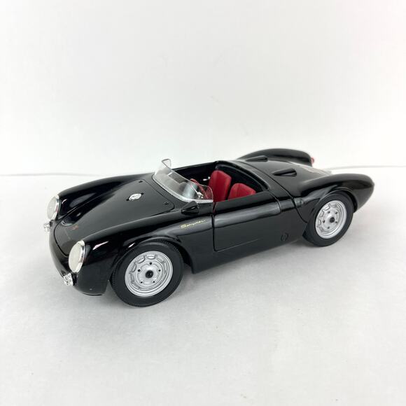Maisto 1955 Porche 550A Spyder Die Cast Convertible In Black - Picture 1 of 8